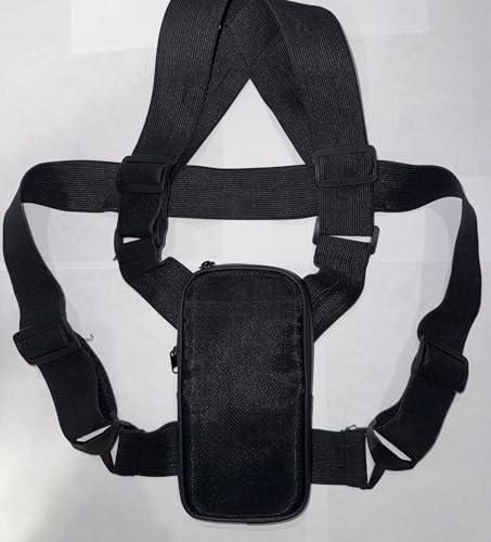 SpineAlign Golf App Professional Phone Chest Vest, Black Adjustable Training Aid, Universal Fit