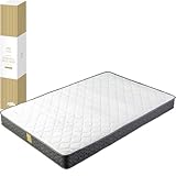 GOKUMIN マットレス スプリング ボンネルコイル 極厚15cm 軽量 普通～やや硬め 高密度コイル 高反発 抗菌防臭加工 硬め ベッド 高反発マットレス 高級 (ストレートタイプ, ホワイト, シングル) bpsms