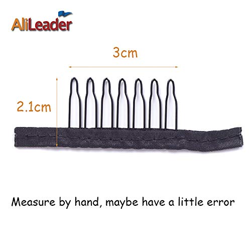 Peigne à perruque noir lot de 100 pour fixation filet et extensions - 5