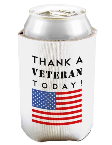 TOOLOUD Thank a Veteran Today Can and Bottle Insulator Cooler - White 2 Pack