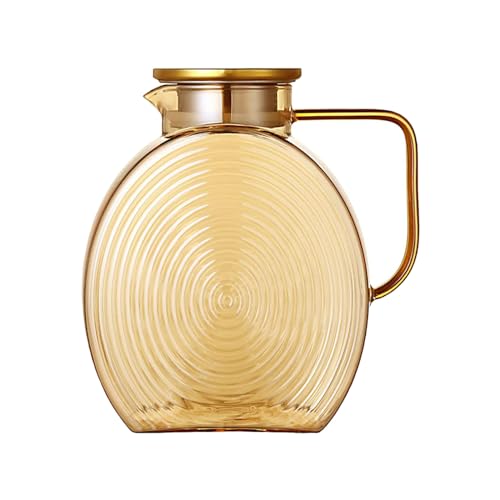 Produktfoto von 2.2 Liter 74 Unzen Glaskaraffe Karaffe Glaskanne Wasserkaraffe mit Deckel Glas Wasserkrug Glaskrug