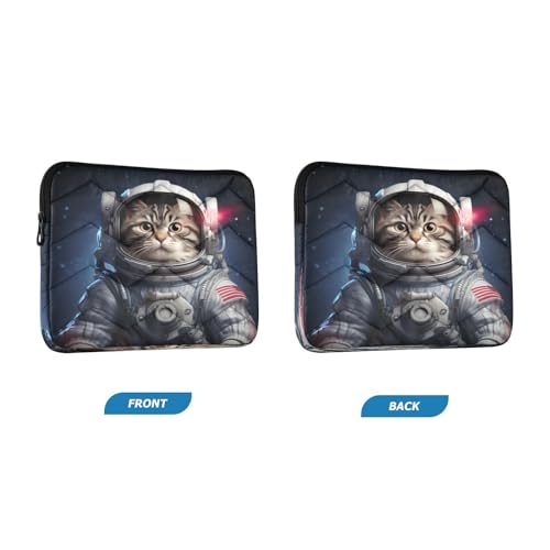 Funda para portátil 13-14 pulgadas impermeable diseño gato astronauta miniatura 2