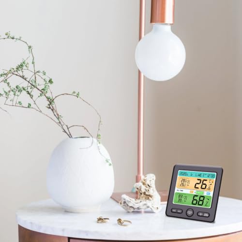 Horloge Thermohygromètre Murale avec Écran Led, Abs, 3×aaa – vue 5