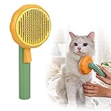 Mango Antideslizante Ergonómico: Este cepillo para gatos está especialmente diseñado con un mango cómodo y un mango táctil antideslizante, el agarre cómodo garantiza un agarre seguro y menos esfuerzo. Agarre cómodo y fácil de controlar. El uso a largo plazo es seguro y no cansa.