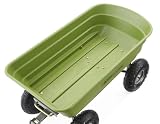 Gorilla Carts Heavy Duty Poly Yard Dump Cart, Lawn & Garden Wagon, 600 Lb, Green - 11