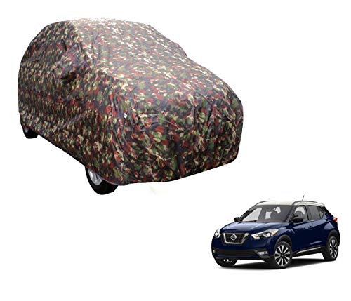 Image of Auto Hub Car Cover Compatible with Kicks with Weather Proof, Triple Stitched, Kicks Car Cover Jungle Look