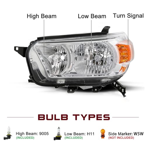 Image of JSBOYAT Headlight Assembly Fits for 2010 2011 2012 2013 Toyota 4Runner