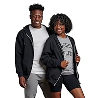 Russell Athletic Men's Dri Power Full Zip Fleece Hoodie, Black, XX-Large