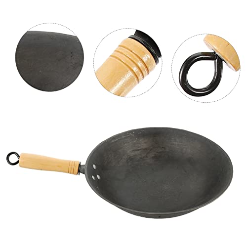 Wok tradicional chino para cocina con fondo plano miniatura 7