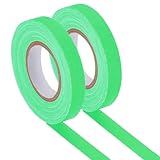 PATIKIL Leuchtendes Gafferband im Dunkeln, 0,4 Zoll x 65,6 Fuß farbiges Baumwoll Leuchtband Marker fluoreszierendes Leuchtband Aufkleber für Partydekorationen, Grün