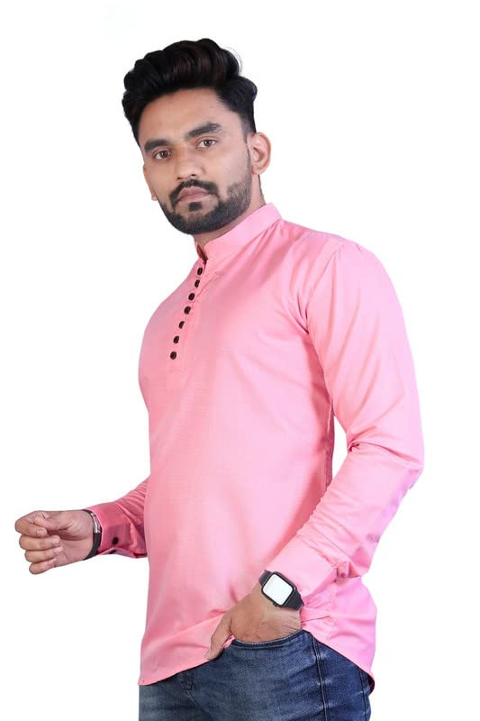 F L I B O Men's Premium Cotton Casual Full Sleeve Ethenic Kurta