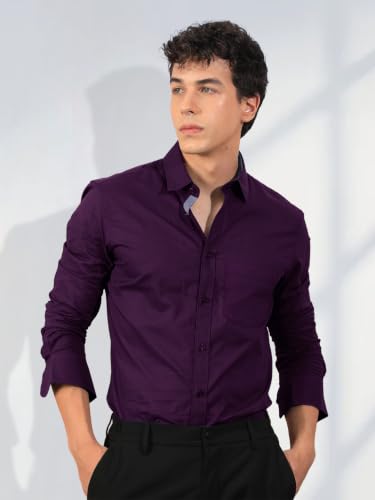 Image of Pinkmint Men Shirt, Cotton Blend, Regular Fit