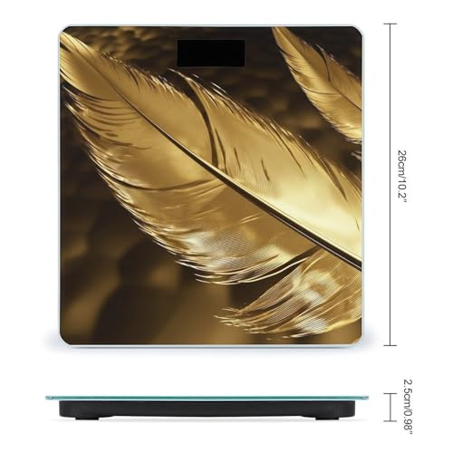 Báscula digital Golden Feathers de vidrio templado miniatura 2