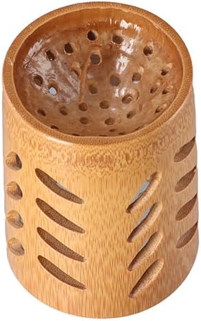 Miniatura 6 de Soporte para cepillos de dientes de bambú con base de drenaje, soporte de taza de baño de secado rápido, soporte de pasta de dientes de madera,