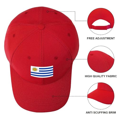 Boys Girls Oriental Republic of Uruguay Flag Baseball Cap, Adjustable Snapback Sun Protection Trucker Hats Outdoor Travel4