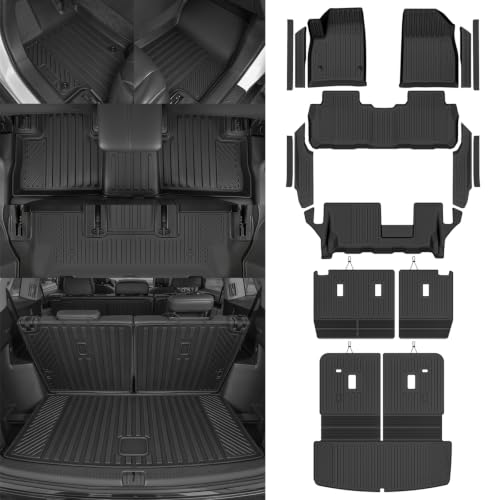NQOQN Custom Fit Floor Mats for 2017-2023 GMC Acadia 7 Seats/Bench Seat