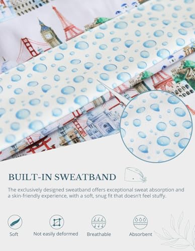 Image of Scrub Caps for Men and Women with Buttons, Classic Surgical Caps | Double-Sided Printed, Adjustable,Long Hours, Sweatbands, Fabric Help Reduce Static Buildup