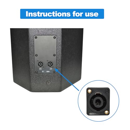 Conector Speakon macho para altavoz, 4 polos, 8 unidades miniatura 5