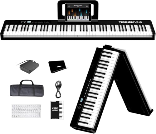 Amazon | TERENCE 電子ピアノ 88鍵盤 折り畳み式 10Wデュアル