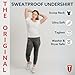 Women's Sweatproof Undershirt - Cotton Scoop Neck T-Shirt with Underarm Sweat Pads - Original Fit - Aluminum-Free Alternative - White - Medium
