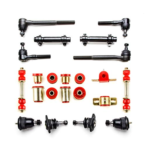 A-RESTO-PARTS Red Polyurethane Front End Suspension Rebuild Kit Compatible with Chevrolet Camaro OEM Spec Replacements (22 Piece Kit)