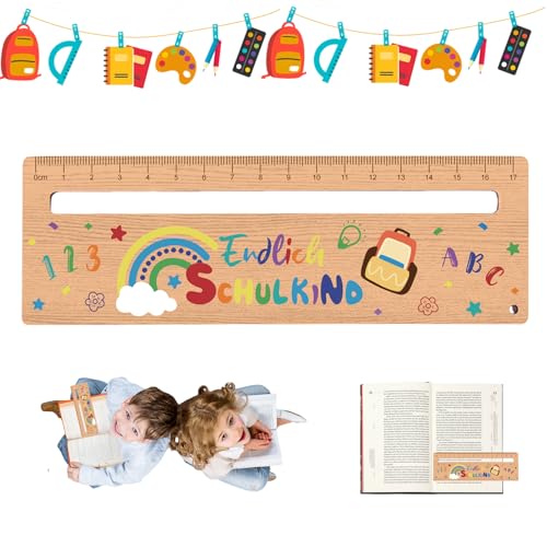 Lesehilfe Kinder 1 Klasse Lesehilfe-2026 Schulkind Personalisiert Holz Lesezeichen Leselineal mit Lesefenster zur Einschulung Grundschüler Legasthene Kinder Schulanfang Geschenkidee Schultüten Füllung