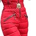Damen Schnee-Jumpsuit Winter Warmer Schneeanzug Overall Eleganter Ski-Jumpsuit Pelzkragen Skijacke Schneeanzug Mit Kapuzen Nicht-Entfernbar Outdoor-Sporthose Skianzug Wasserdicht Ski-Jumpsuit, rot, M