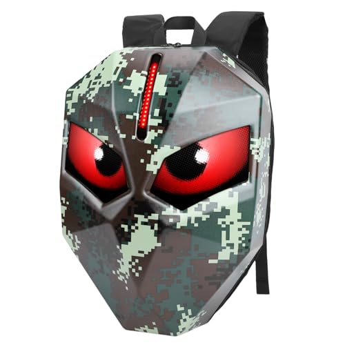 Mochila LED programable de carcasa rígida con espacio para casco