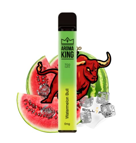 AROMA KING E Zigarette WATERMELON BULL 700 Puff E-Shisha ohne Nikotin Elektronische Zigarette 550mAh - Kompakter Vape Stick als Shisha to go für Unterwegs - E Shisha Einweg Vape Pen Cover