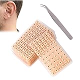Set de 1200 Semillas de Acupresión para la Oreja + 1 Pinza - Auriculoterapia para Relajación y Bienestar, Alivio del Estrés, Fácil de Usar