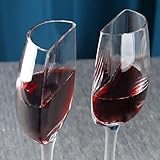 Generisch Halbes Weinglas 2er Set - 140 Ml Champagnergläser, Fun Rotweinbecher, Großes Weinglas Mit Langem Stiel, Witzig, Lustig, Geschenk An Weihnachten, Ostern