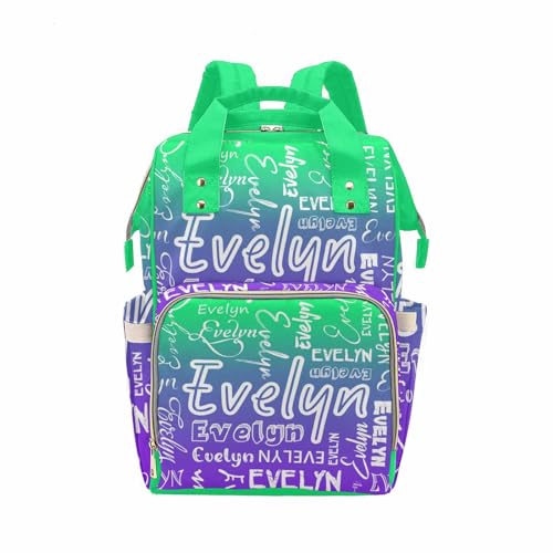 D-Story Personalized Name Mommy Daypack Waterproof for Unisex Hiking Camping Work Outdoor Nappy Daypack Adjustable Shoulder Straps