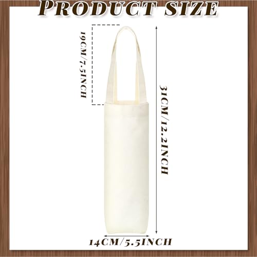 Hoolerry 12-Pack Blank Canvas Tote