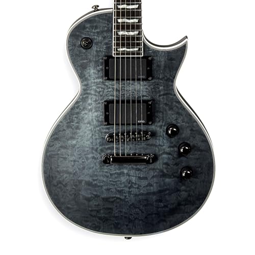 ESP LTD EC-401 QM STBLKS Guitare électrique See Thru Black + câble jack Keepdrum - Les Beatles, Paul McCartney, John Lennon, RIngo Starr, George Harrison ESP LTD EC-401 QM STBLKS Guitare électrique See Thru Black + câble jack Keepdrum – Image 5