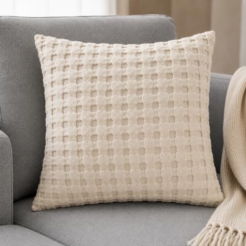 Best Decorative Cushion Covers: Cotton vs Velvet 41 Waffle Textured Throw Pillow Cushion Covers | Soft Cotton Decorat...