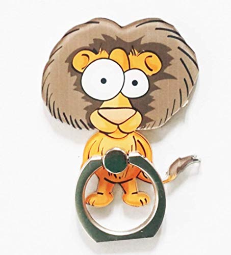 KolorFish Funky Animal 360 Degree Rotation Universal Phone Ring Grip Holder Stand for All Mobile and Tablet (Lion)