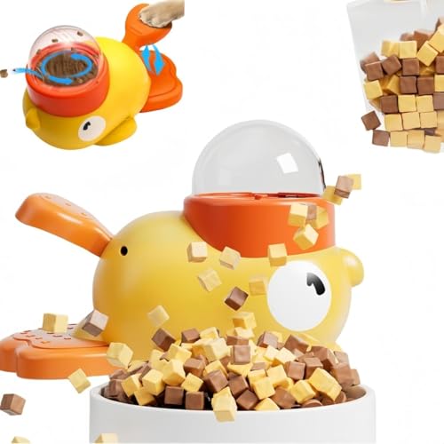 YIJOFU ペット自動給餌器犬猫用知育インタラクティブ給餌機訓練器洗える犬猫給餌器手に給餌器2つ、蓋6つ