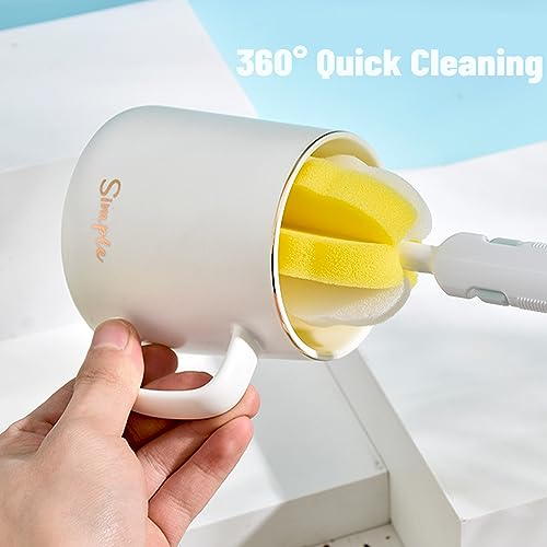 Image of 8PCS Bottle Brush Replacement Sponge Heads Environmental Protection Cup Cleaner Brush Sponge Replacement Heads Suitable for INVODA Sponge Bottle Brushes (8 Brush Heads)