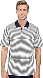 adidas Golf Men's Performance 3-Color Stripe Polo Shirt, Navy/White, Medium
