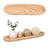 Bandeja Decorativa de Madera 50 x 13 cm, Estilo Nórdico y Rústico