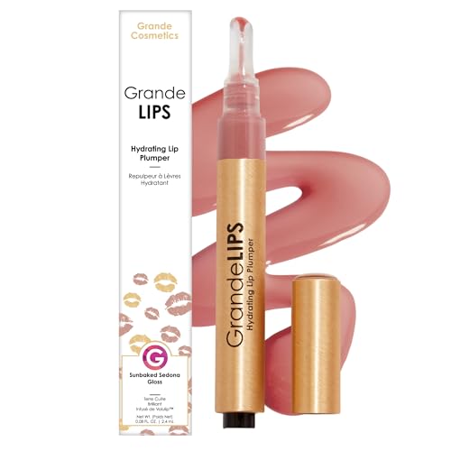 Grande Cosmetics GrandeLIPS Hydrating Lip Plumper Gloss - for Fuller-Looking, Hydrated Lips - Sunbaked Sedona (0.084 oz)