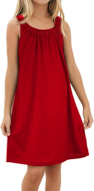 TongKiKi Girl's Beach Swim Cover Up Summer Sleeveless Tank Halter Dresses