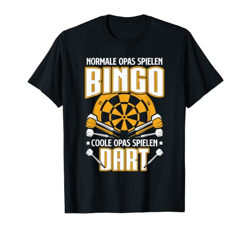 Normale Opas Spielen Bingo Coole Dart Darten Darts Lustiges T-Shirt