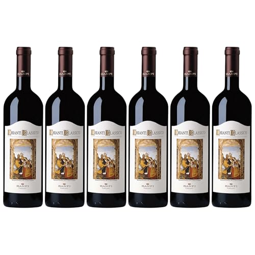 Banfi | Vino Rosso Chianti Classico DOCG | Annata 2024 | Confezione da 6 Bottiglie da 750ml