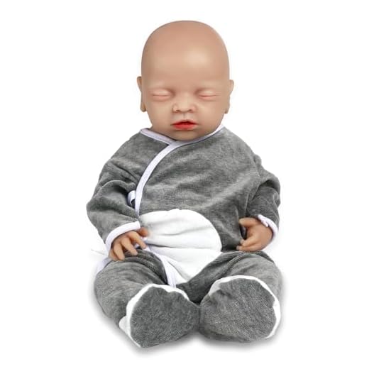 Vollence 40 cm Reborn Silicone Baby Doll, Realistic Baby Dolls, Silicone Full Body Stress Relief for Adults for Children and Toddlers, Children Gifts - Boy