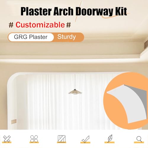 Kit de arcos para puertas para transformar esquinas difíciles en elegantes arcos de yeso 6