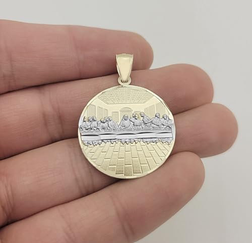 10K Yellow Gold Last Supper Pendant Last Supper Medallion4