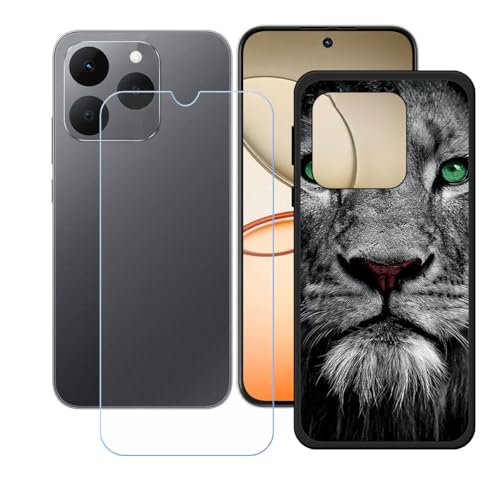 BMPNLSZ �K�p Realme Narzo 90 5G�p+HD�����K���X�ɓK�����ėpTPU�P�[�X�A�V���J�Q���P�[�X�o���p�[�ی�o�b�N�P�[�X-Realme Narzo 90 5G�p�ɓK����9�d�x�X�N���C�u�h�~�X�N���[���v���e�N�^(6,57") - WZ1