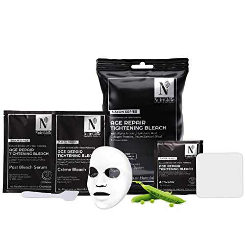 Nutriglow Advanced Organics Age Repair Tightening Bleach for Age Reverse & Lightning Skin (6 In 1) - 20G, All Skin Type image 5