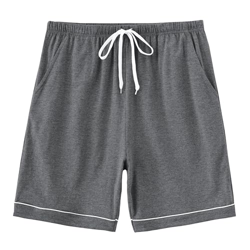 MoFiz Men's Cotton Pajamas Sets Sleepwear Short Sleeve Button Down Shirt and Pants Loungewear Soft Pjs Lounge Set3